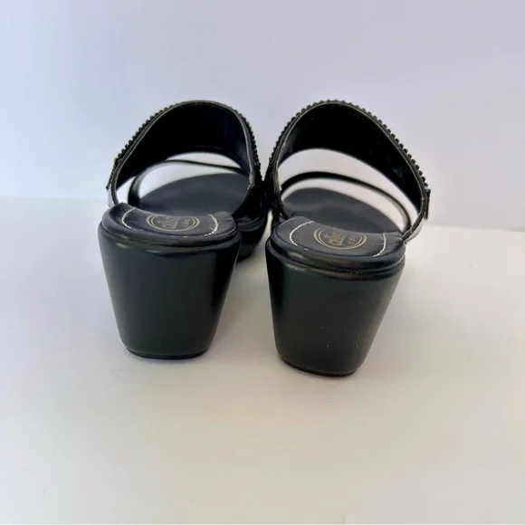 Callisto Jezzie Black Jeweled Double Strap Sandals - Picture 5 of 6